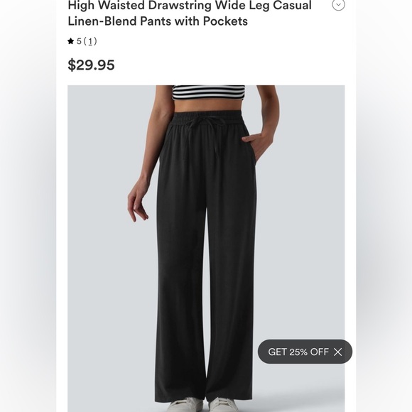 HALARA Pants - NEW WITH TAGS! Halara Small Tall Women's Black Wide Leg Casual Pants